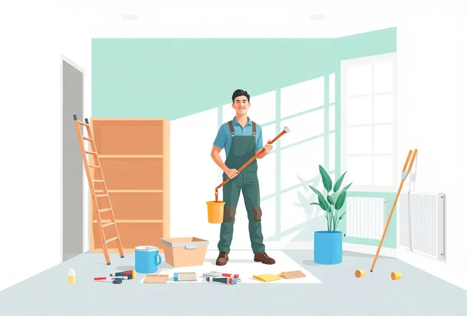 Intérieur rénové après travaux de peinture à Castanet-Tolosan