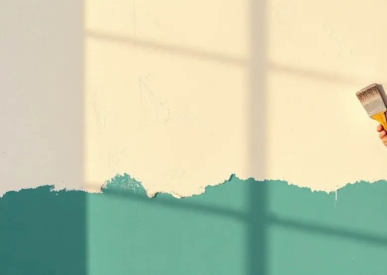 Application d'un enduit décoratif à la lisseuse sur un mur